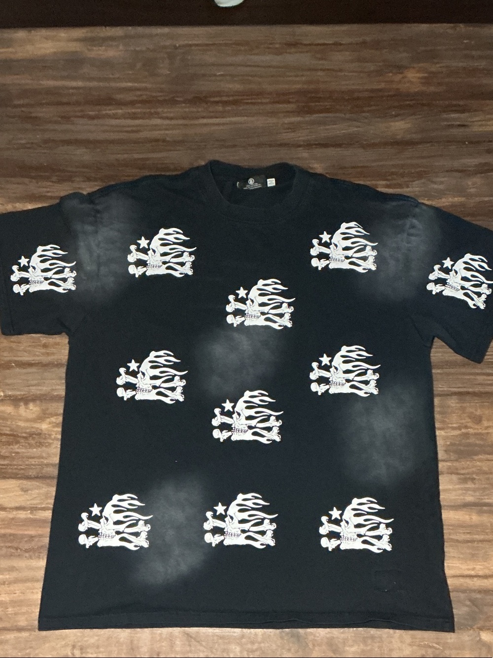 Hellstar Allover Skull and Flame Tee Size XL
